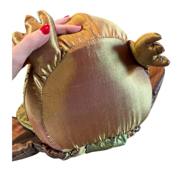 Large Stuffed Fabric Tom Turkey Thanksgiving Decor Satin Centerpiece‎ Plush 18" - Picture 8 of 13